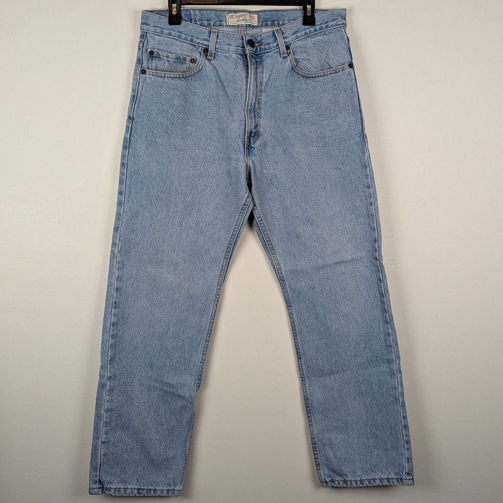 Levi Strauss Signature Regular Fit Jeans Mens 34x29 Light Wash Blue Denim W0866 - Picture 3 of 12